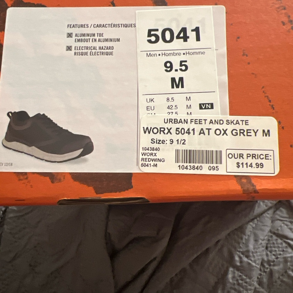 NIB Red Wing WORX 5041 Men’s Size 9.5